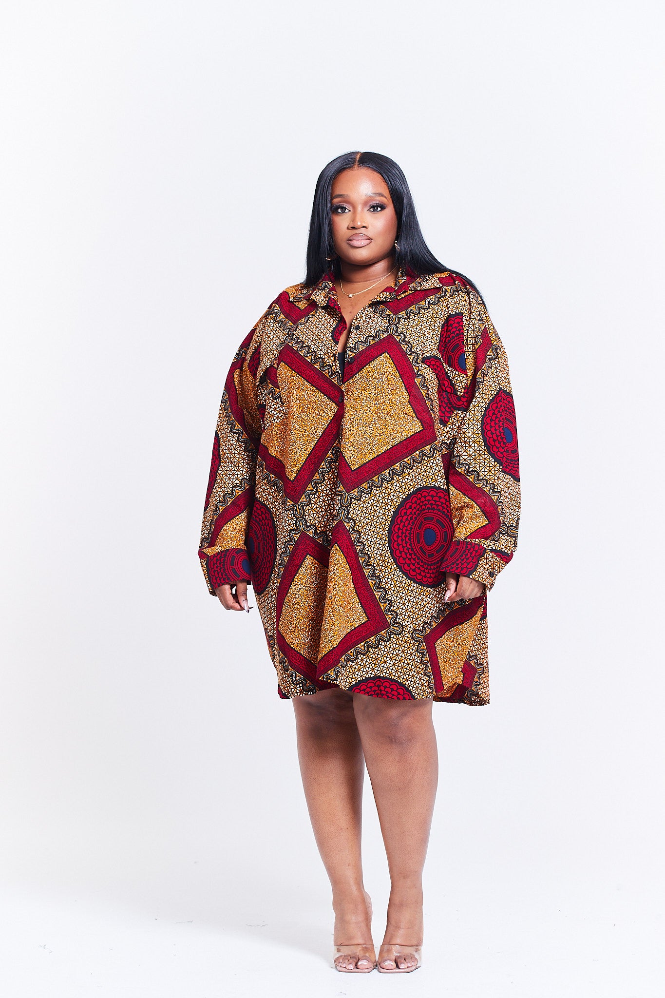 Oversized shirt dress plus size online