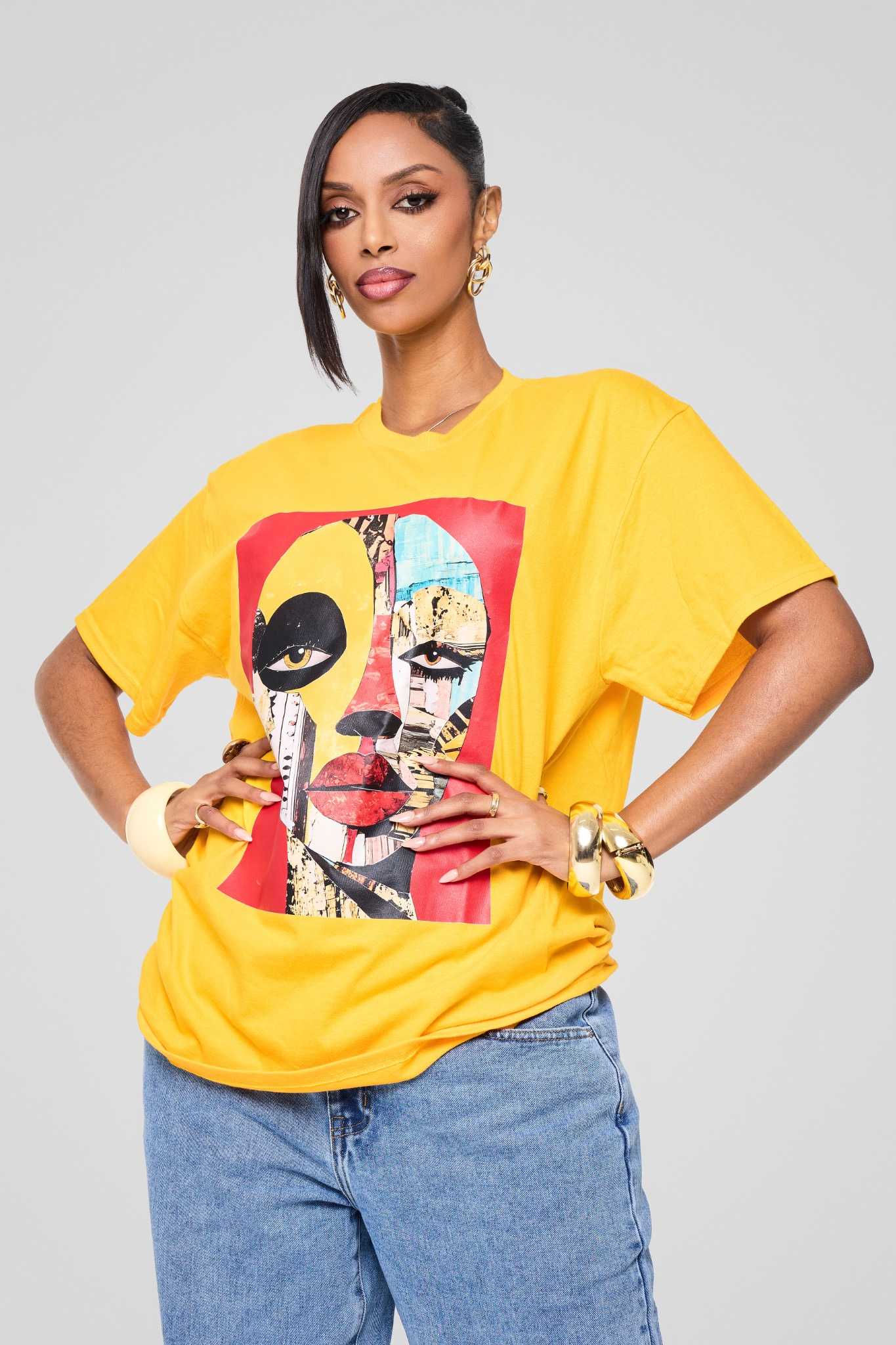 Patchwork Goddess T-shirt