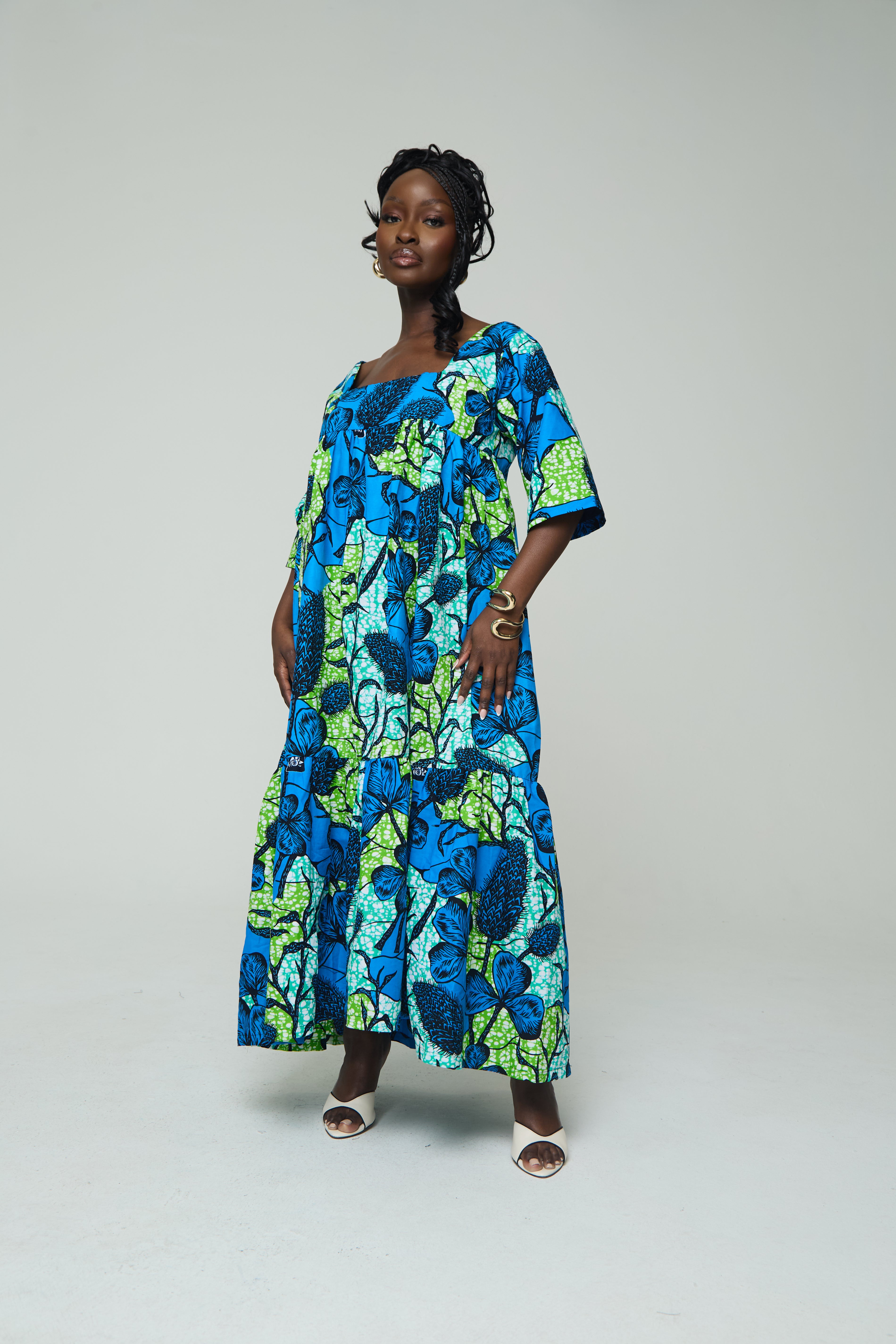 Tata African Print Maxi Dress
