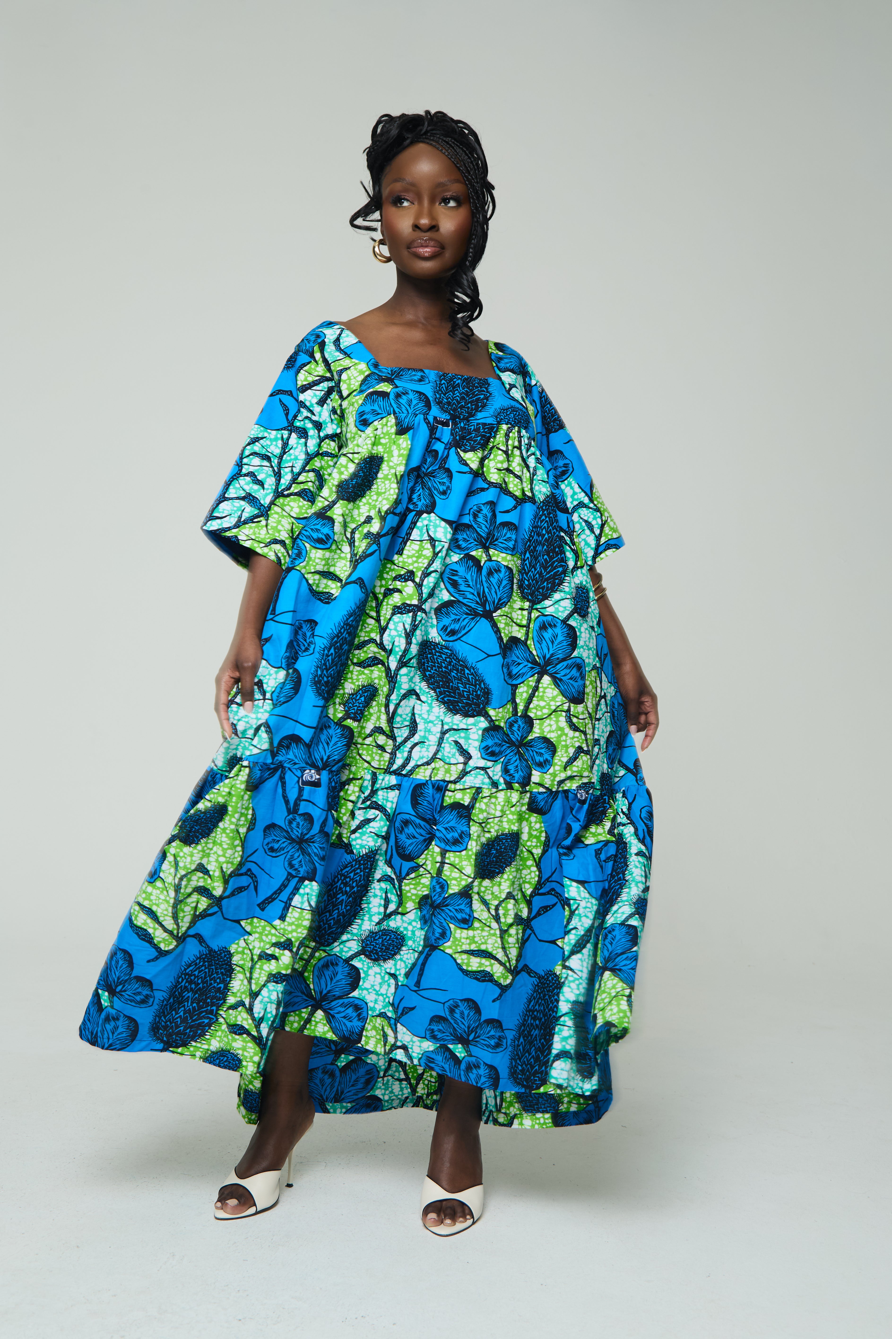 Tata African Print Maxi Dress