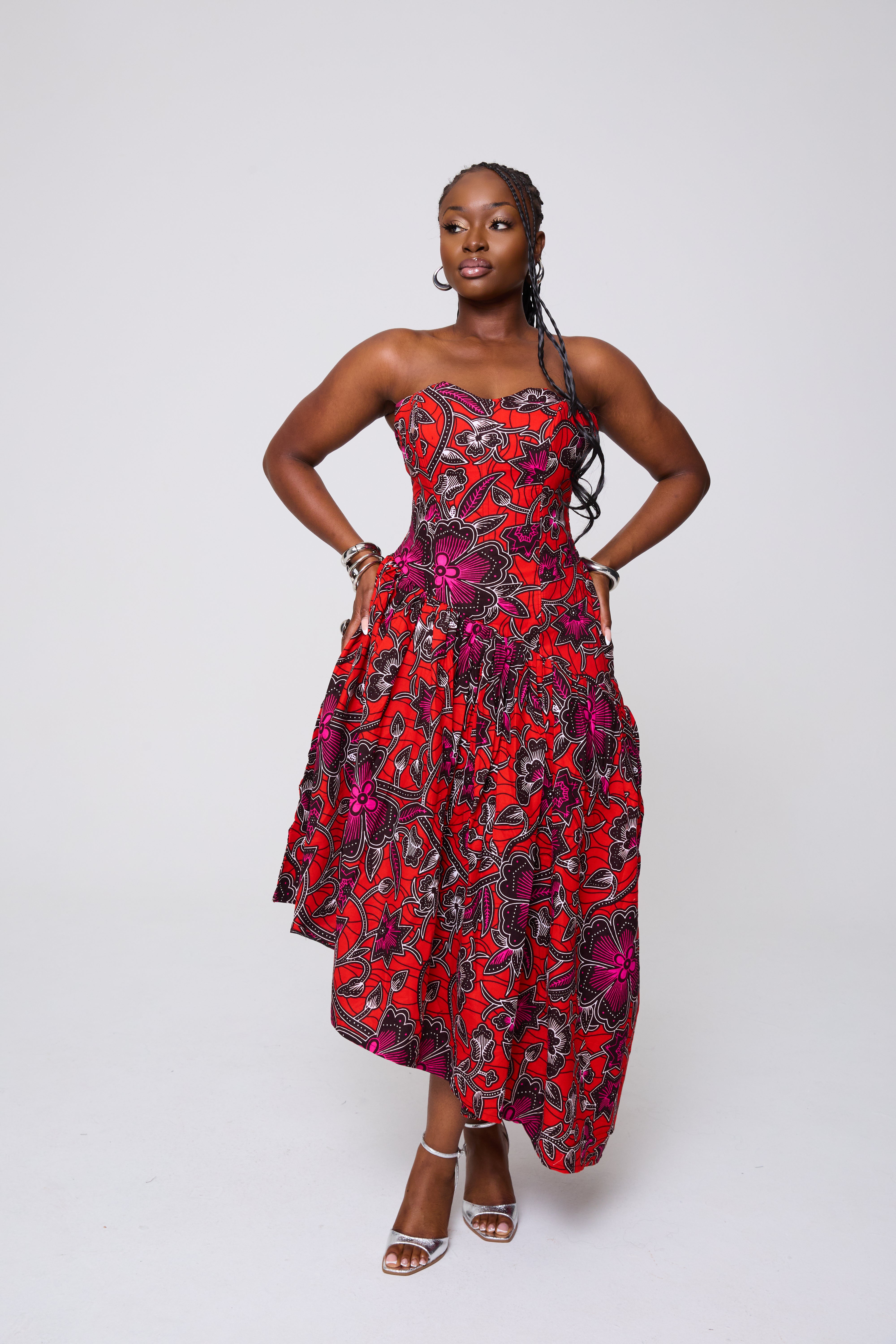 Anais Elaine Strapless dress